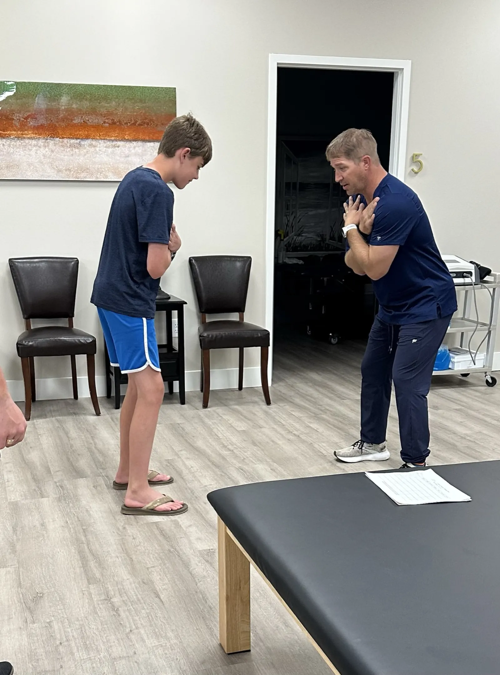 Physical therapy evaluation with Jake at Lakeside