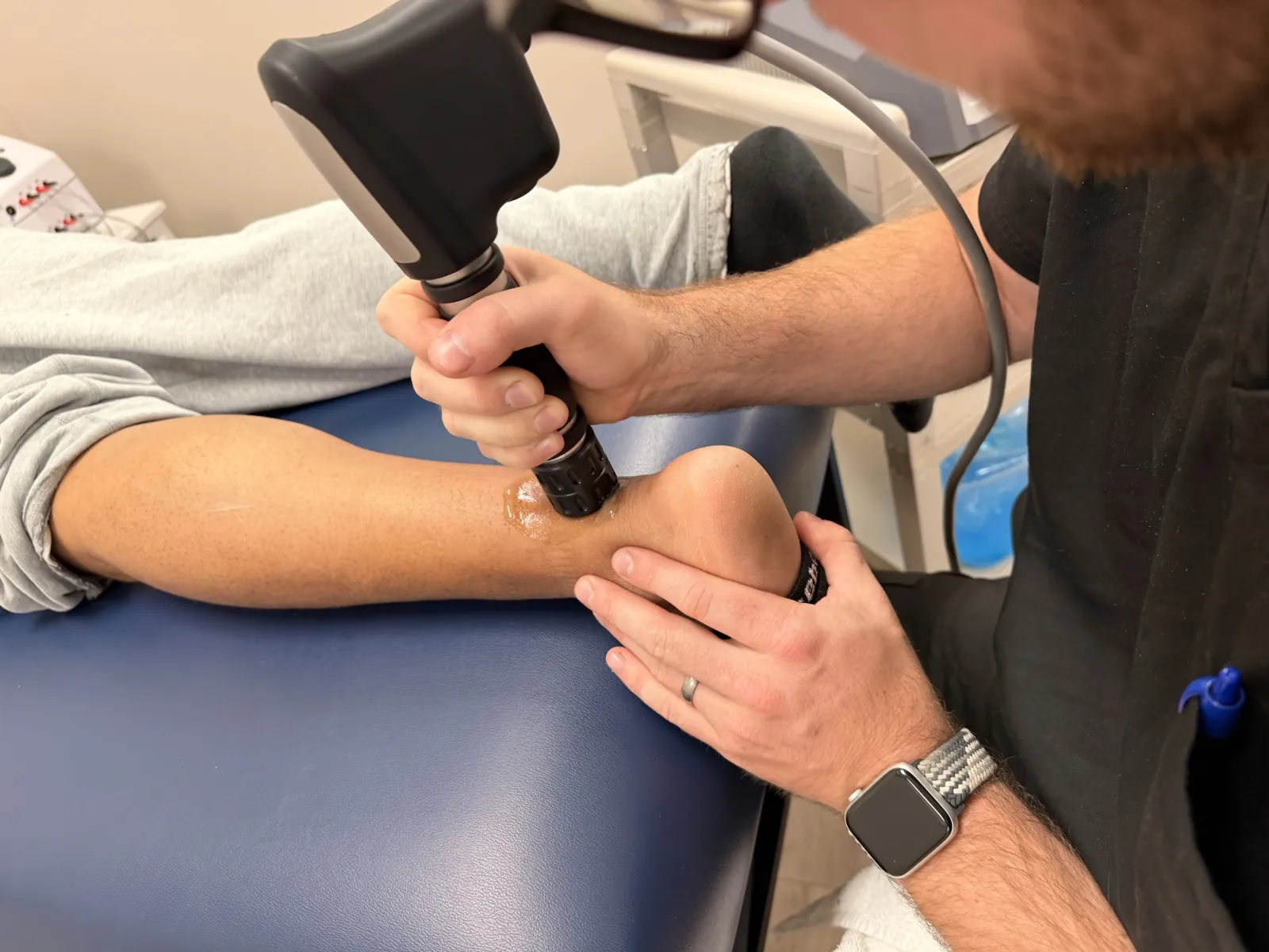 Shockwave therapy treatment at Lakeside Sports Chiropractic