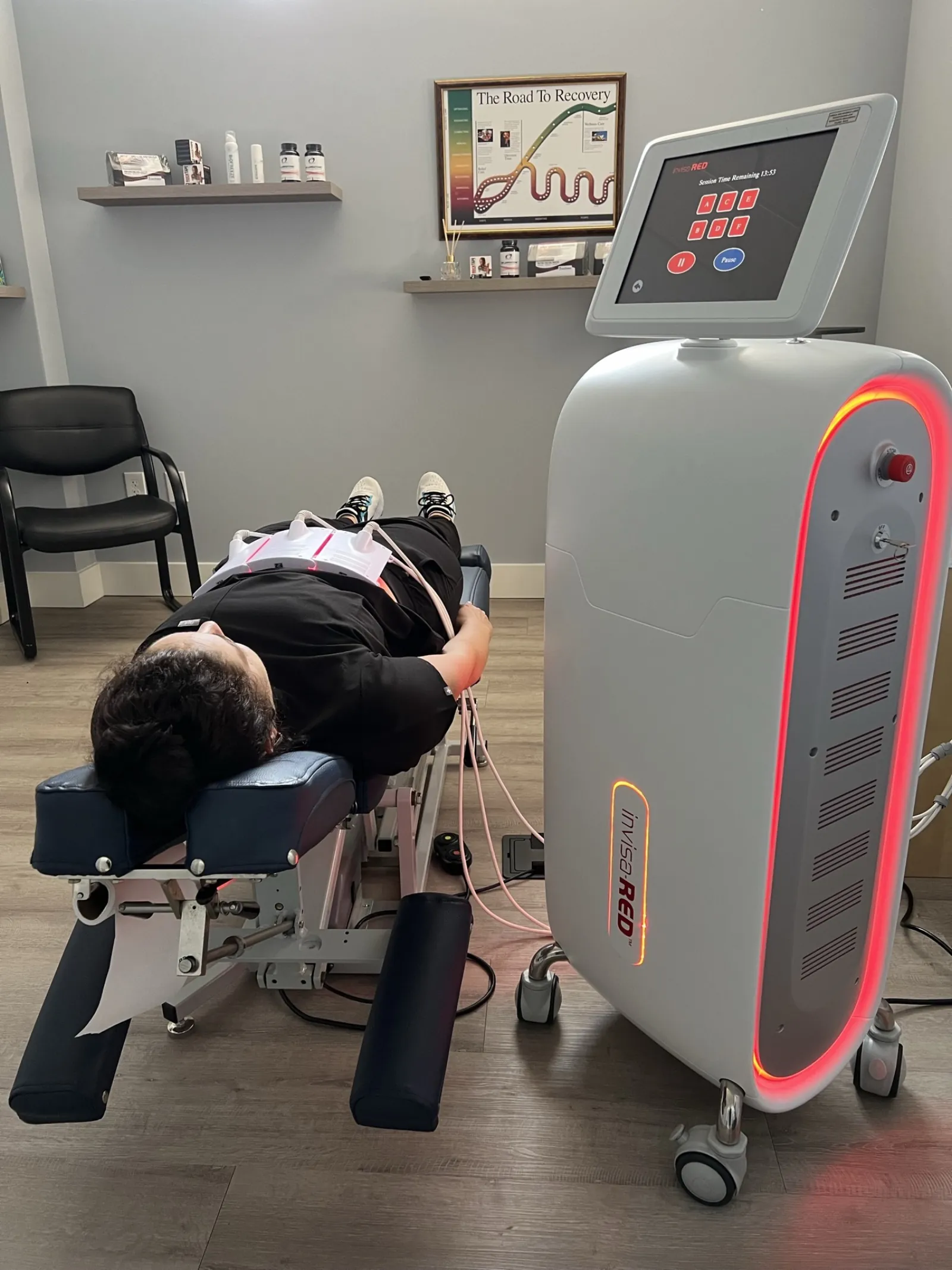 Invisa-RED light therapy equipment at Lakeside Sports Chiropractic
