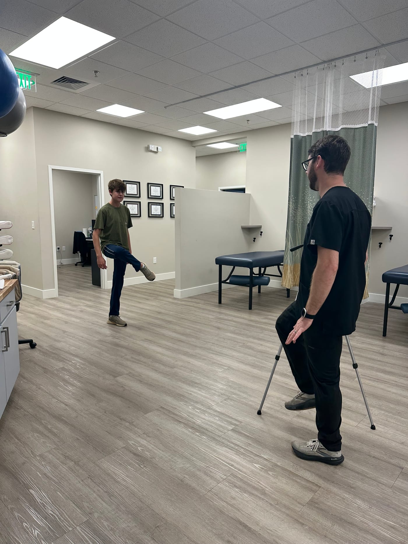 Physical therapy evaluation of balance and movement at Lakeside Sports Chiropractic + Physical Therapy in Cornelius NC